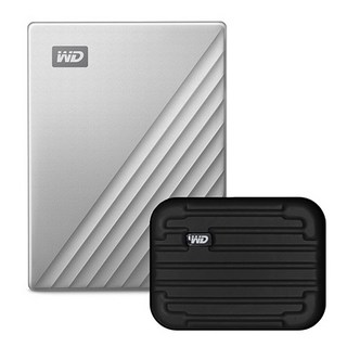 WD My Passport Ultra Type C 휴대용 외장하드 + 파우치, 4TB, 실버