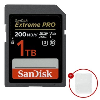 샌디스크 익스트림 프로 SD메모리카드 Extreme PRO UHS-I SDXX + SD카드 케이스, 1개, 1TB