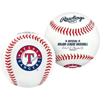 롤링스 공식 MLB 팀 로고 야구공(모든 옵션) 100471, Texas Rangers, 1개