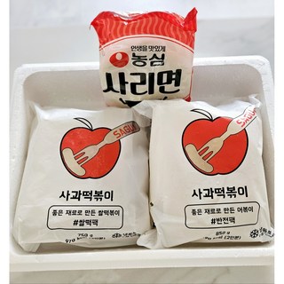 사과떡볶이 애플떡볶이 쌀떡 국물떡볶이 밀키트 750g 2인분 + 밀떡 매콤 반전팩 850g 2인분과 + 면사리 증정, 1개_입 속에서 만나는 신비로운 맛