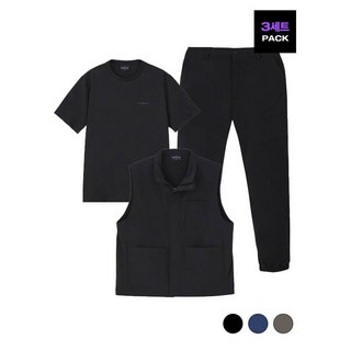 헨리로이드 남성 여름 셋업 3종 반팔티+조끼+바지