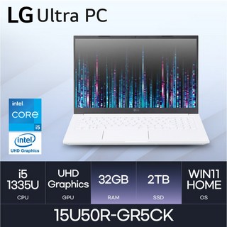 LG전자 울트라PC 15U50R-GR5CK, WIN11 Home, 32GB, 2TB, 화이트