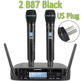 GLXD4 B58 듀얼 무선 마이크 600 699MHz 시스템 무대 공연 UHF 동적 채널 핸드헬드, B87 Bla US