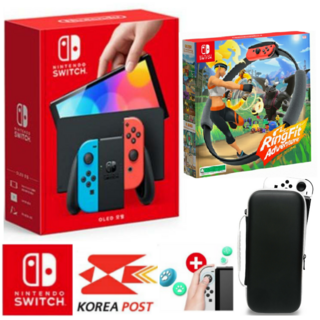 닌텐도 스위치 OLED, 닌텐도OLED네온+링피트어드밴처+핸들파우치