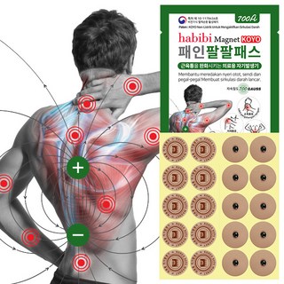 HBB 자석파스 패인팔팔패스 동전통증패치 파스 자석 200매 10박스 20개입 10개 상품 이미지