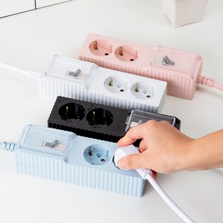파워존 4000W 국산 고용량 웨이브 멀티탭 과부하차단 2구 50cm 1.5m 3m 5m 7m, 1개, 화이트
