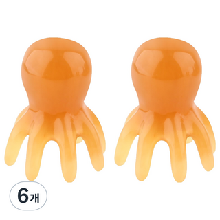 편안생활 두피괄사 승모근 마사지 5.8 x 6.7 cm, 6개, 브라운