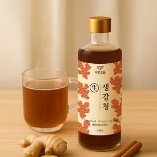 바른고을 국산 생강청원액 100% 생강차 생강즙, 1개, 1개입, 435g
