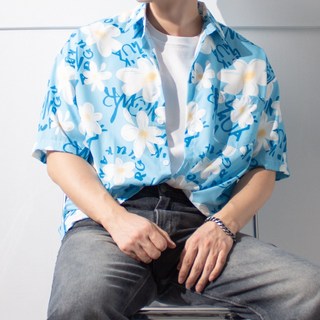 오드아이스트릿 플라워 링클프리 반팔 셔츠 썸머 여름 비치룩 하와이안 여행 휴가 바다 꽃무늬