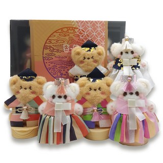 꼬미아씨도령 신랑각시 한복커플인형