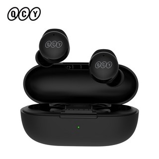 QCY T17 무선 이어폰 Bluetooth 53 HIFI 사운드 헤드폰 터치 컨트롤 게임용 헤드셋 긴 대기 26H 형 이어 버드, T17 블랙