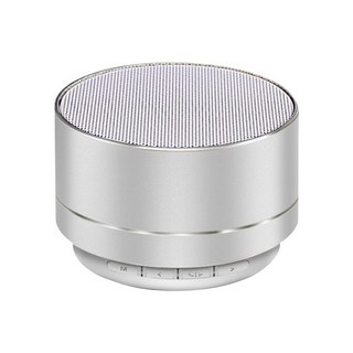 블루투스 스피커 A10 무선 소형 스틸 건 서브 우퍼 휴대용 미니 기프트 카드, [02] Silver gray, Silver gray