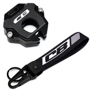 혼다 CB650R CB500F CB500X CB125R CB300R CB1100 CB1000R 오토바이 키 커버 케이스 쉘 및 자수 배지 키링 키체인, 5) KKCR Black