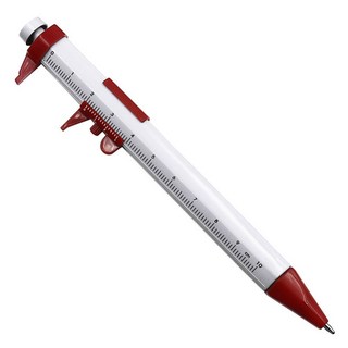 버니어 캘리퍼스 볼펜 IN 다기능 남성 선물 100MM 여성, 02 빨간, 01, 1개