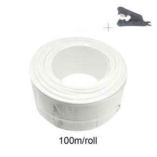 정수기호스 피팅 튜빙선 백색 1/4인치 6.35mm 100M+커팅기, 1개, 정수기호스100M