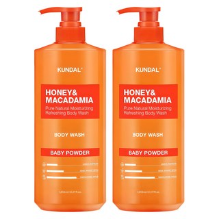 쿤달 허니 앤 마카다미아 퓨어 바디워시 베이비파우더향, 1058ml, 2개