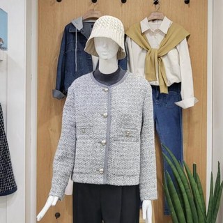 [클리지] DP01 라운드넥 부클 트위드 자켓 대동백화점 CO7WJK08