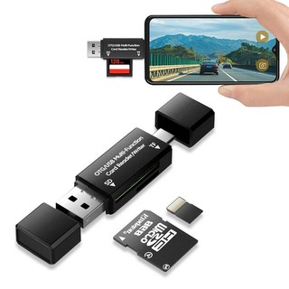 블랙박스 메모리 C타입 USB sd카드 TF 멀티 카드 리더기, 메모리카드리더기 블랙