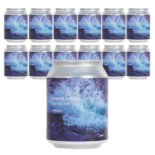 브로니커피 아메리카노 더치커피 콜드브루 캔커피, 12개, 칠웨이브 235ml