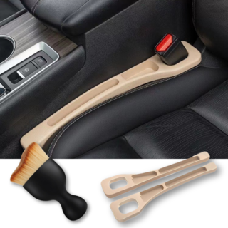 헤인느 전차종 호환 차량 틈새 쿠션 빠짐 방지 사이드 포켓 자동차 수납 좌우세트, 2개, 베이지