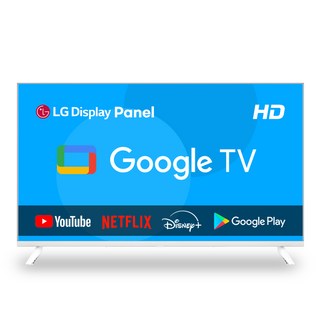 이브이 32인치 81cm HD 스마트 구글TV 화이트 LG패널 에너지효율 1등급, 32인치 HD 구글TV 화이트, 고객직접설치, 스탠드형