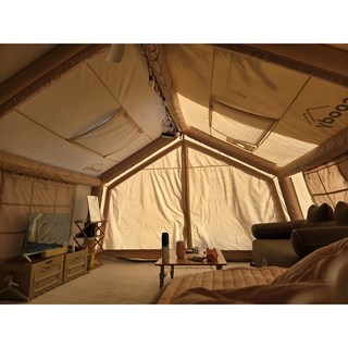 CAMPING DECO 쿠디 에어텐트 5.8카페트 가방포함 지퍼연결, 모던베이지, 쿠디에어텐트 5.8(실속형+가방포함)