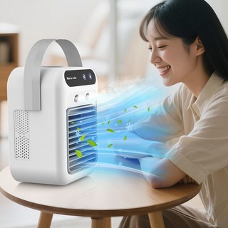 무선 미니 무소음 냉각 선풍기 소형 냉풍기 가습기L7 탁상용 휴대용 대용량 1600ml 수면용 사무용 캠핑용, L7