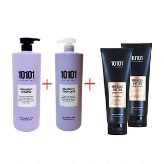 10101 탱탱한 자몽 샴푸+컨디셔너+버터70ml+2 온가족용 청소년 샴푸, 1세트