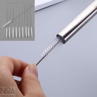 늘DIX 스텐 빨대 세척솔 10P 20X0.7CM 빨대세척
