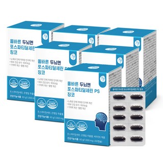 올바른 두뇌엔 포스파티딜세린 PS 징코, 6개, 60정