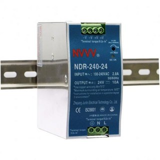 NDR24024 24V 10Amp 240W 산업용 DIN 레일 전원공급장치 PFC, 1개