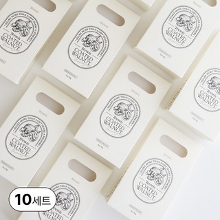 티위즈 견과류 답례품 호두정과 호두강정 + 무료라벨스티커 증정 결혼식 돌잔치 조문 행사, 아이보리, 10개