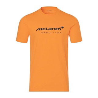 McLaren F1 남성용 코어 에센셜 로고 티셔츠 주황색.