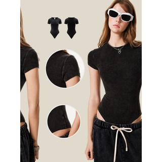 여름크로스보더피트니스슬림바디수트반팔티셔츠