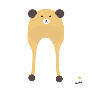 곰돌이 모자 가을 겨울 귀달이 아기 니트 비니 남녀 귀요미, Drmz12; 노란 곰, 1개