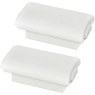 Xbox 360 컨트롤러용 플라스틱 2Pcs AA 배터리 하드 백 커버 케이스 프로텍터, White, 2개