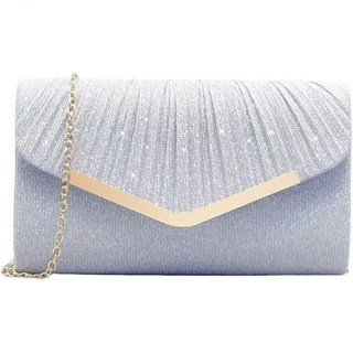 여성용 플리츠 클러치 새틴 슬링 이브닝 파우치 크로스백 분리 가능한 체인 결혼식 및 공식 행사용