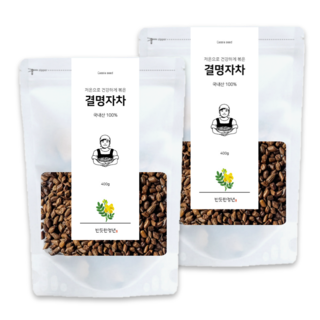 1+1 반듯한청년 볶은 결명자 차 400g 2봉 눈에좋은차 건조 햇 말린 것, 2개입, 1개