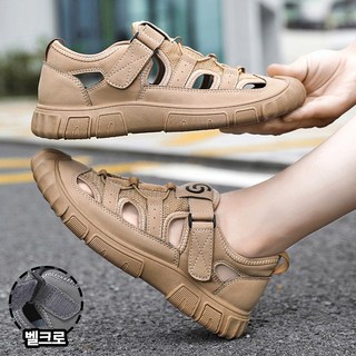 Modern Fashion 남자 발편한 아쿠아 슈즈 벨크로 샌들