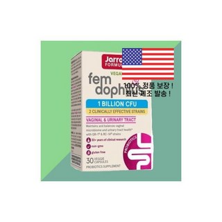 [Jarrow Formulas] 자로우 포뮬러스 베지테리안 펨 도피러스 유산균 10억 CFU 상온보관용 30식물성 베지캡슐 Jarrow Formulas Vegan Pemdophil