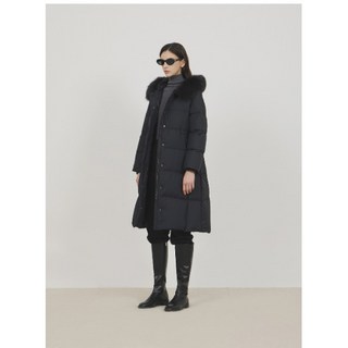 쥬크슬림핏 폭스퍼 구스 롱 패딩(Z244PSG181) 283779