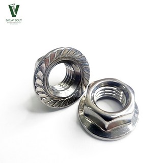 3mm 풀림방지 스텐레스 스틸 플랜지 후렌치 너트 M5 – SUS304 규격, 1개 고정너트 3mm 풀림방지 스텐레스 스틸 플랜지 후렌치 너트 M5 – SUS304 규격, 1개 고정너트