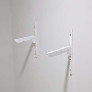 아텍스 베란다 시스템 벽선반 양공 벽지지대 선반받침대 앵글기둥 브라켓 구성품, 벽지지대 180cm, 1개, 화이트