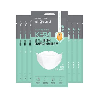 [소형] 올가드 베이직 KF94 마스크 1매입 유아용, 1개입, 50매, 상세페이지 참조