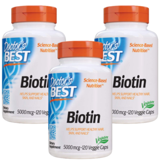 Doctors Best Biotin 비오틴 10000mcg 120캡슐 3SET, 120정, 3개