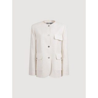 럭키슈에뜨 Round Neck Jacket (ivory)_LFJAS25230IVX
