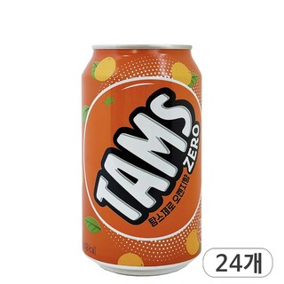 탐스제로 오렌지향 355ml x 24개 탄산음료 제로슈가 캔음료 뚱캔