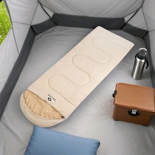 크크라이프 방수 머미형 사계절용 캠핑 침낭 220 x 80cm, 1개, 베이지(right)