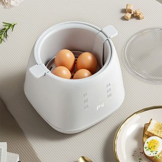 다용도 계란찜기 미니 스마트계란 삶는기계, 흰색 스마트