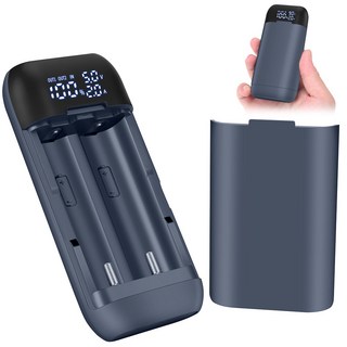 18650 배터리 충전기 보조배터리 기능 고속충전 파워뱅크 QC3.0 PD3.0, 요니PD2, 1개